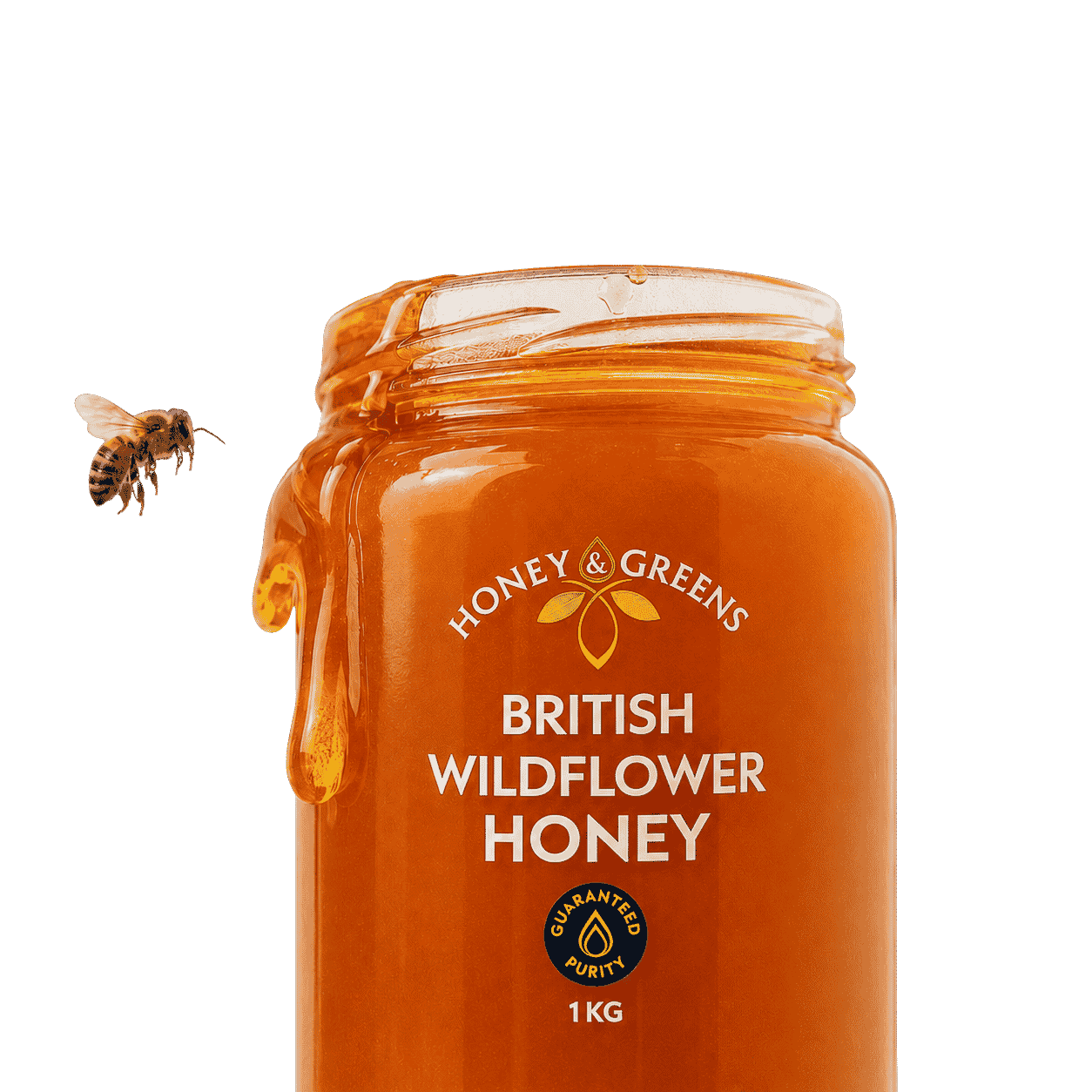 Honey & Greens British honey with cinnamon jar