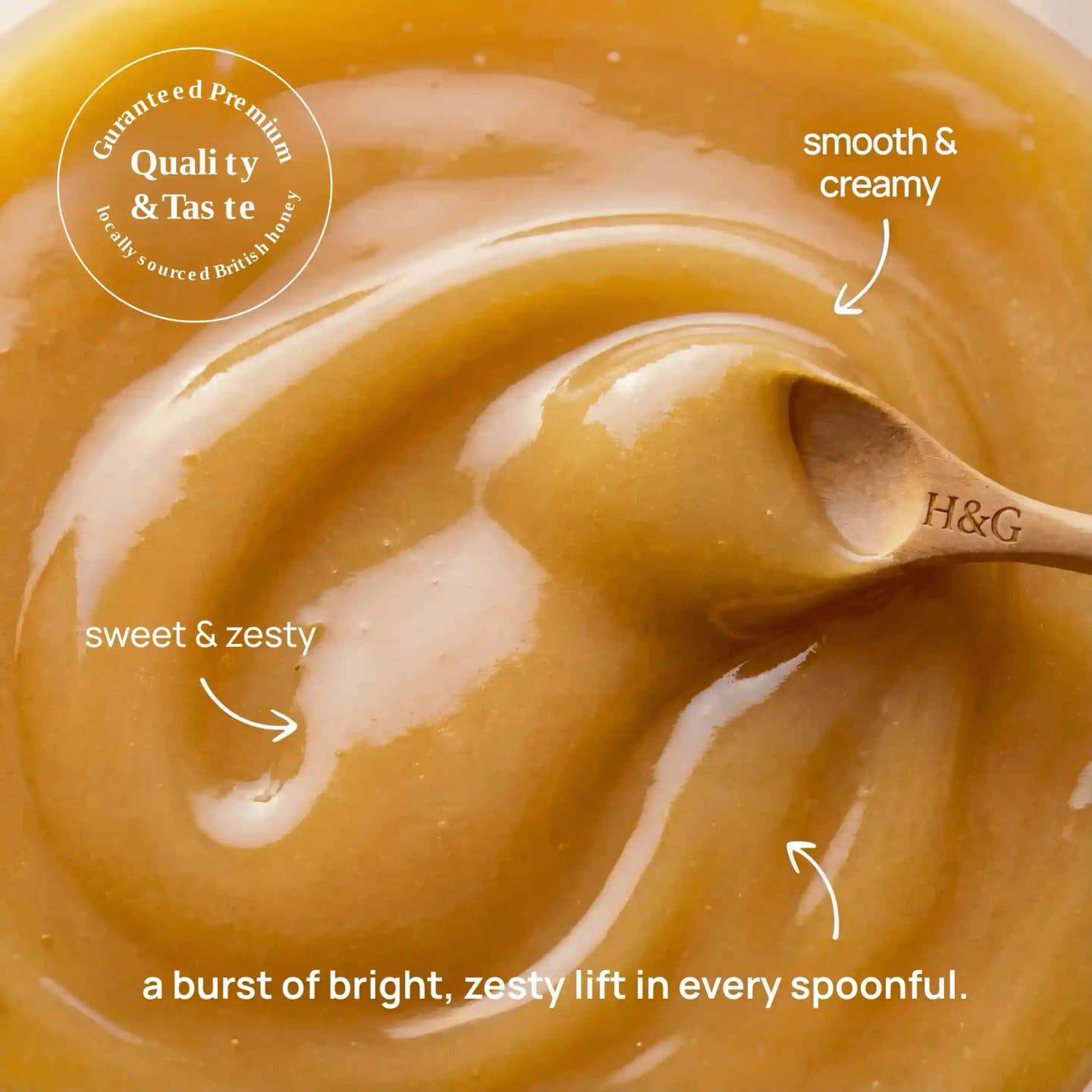 Sweet, zesty refreshment, honey texture